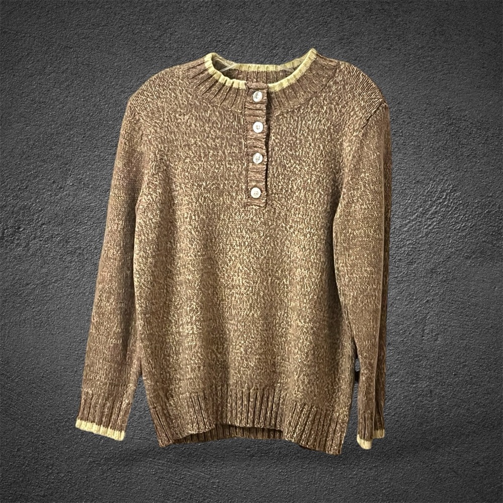 Marled Knit Multicolor Prep Cottagecore Grampacore Hamptons Sandy-Beach Sweater
